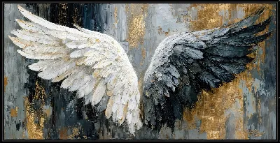 Картина Белое и черное крылья