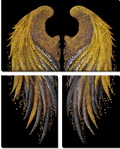 Модульная картина Желтые крылья