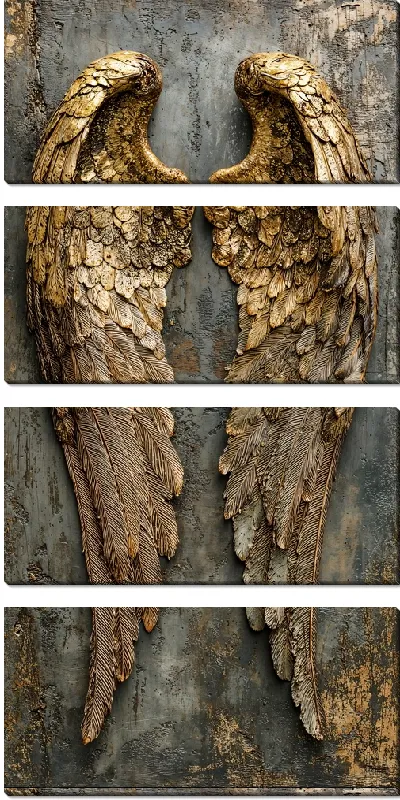 Модульная картина Крылья в стиле винтаж
