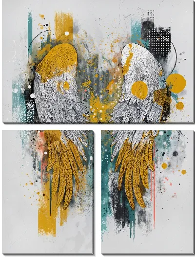 Модульная картина Арт композиция с крыльями