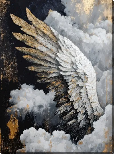 Постер Крыло в облаках