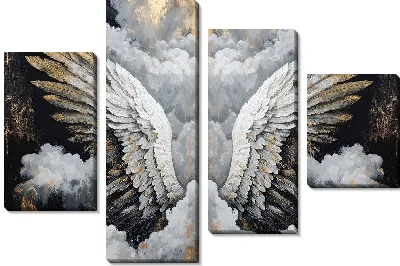 Модульная картина Два крыла и облака