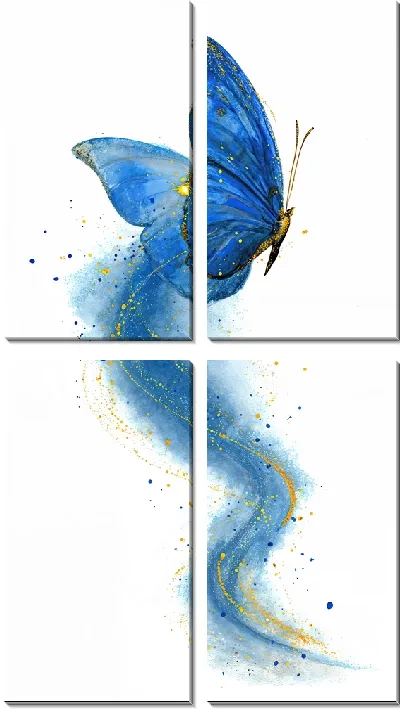 Модульная картина Крылья бабочки №4