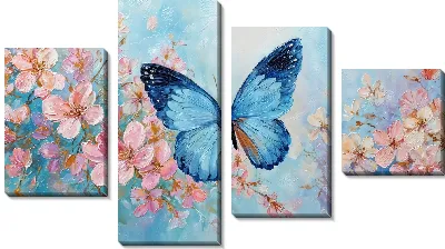 Модульная картина Крылья бабочки №14
