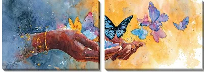 Модульная картина Крылья бабочек №17