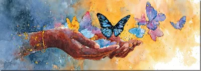 Картина маслом Крылья бабочек №17