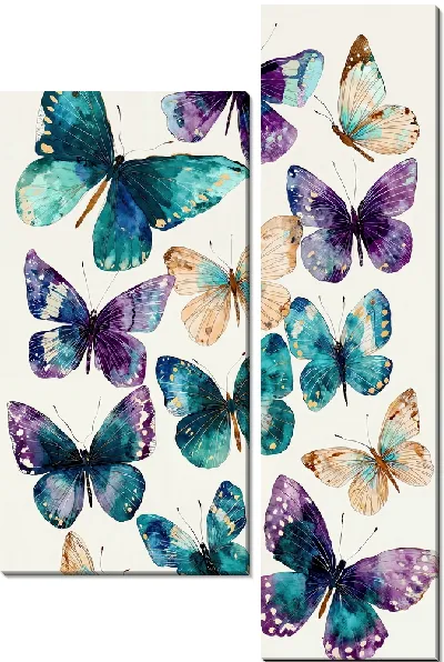 Модульная картина Крылья бабочек №18