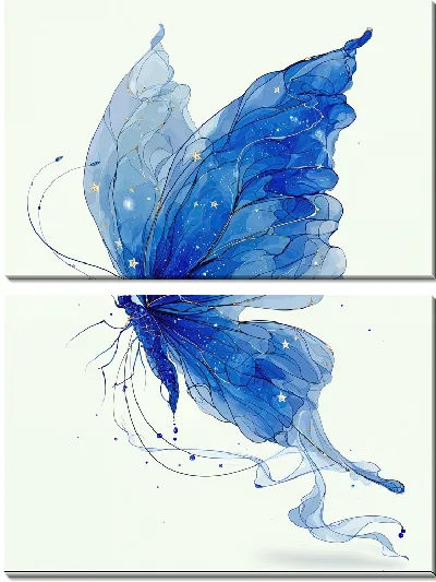 Модульная картина Крылья бабочки №22
