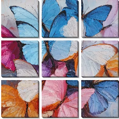 Модульная картина Крылья бабочек №26