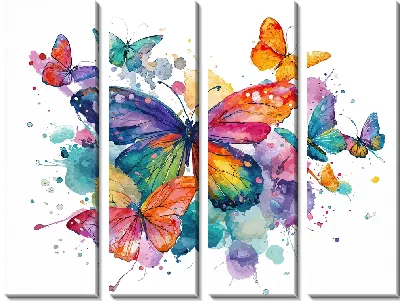 Модульная картина Крылья бабочек №35