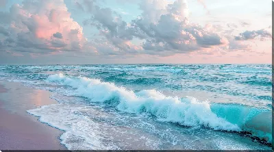 Картина маслом Морской пейзаж с волнами №8