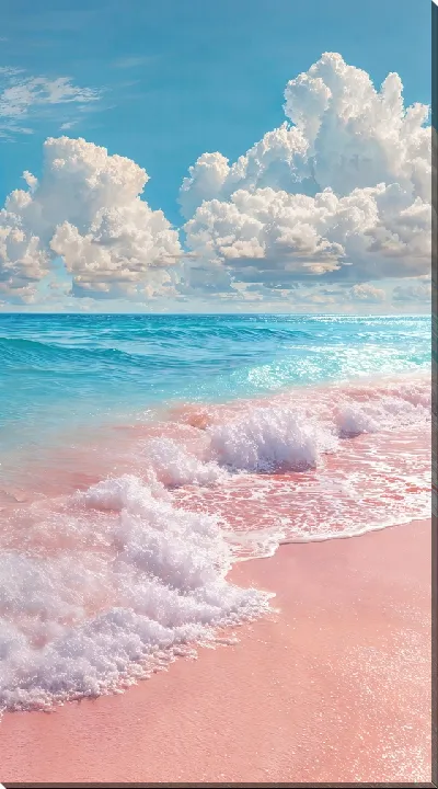 Картина маслом Морской пейзаж с пляжем №9