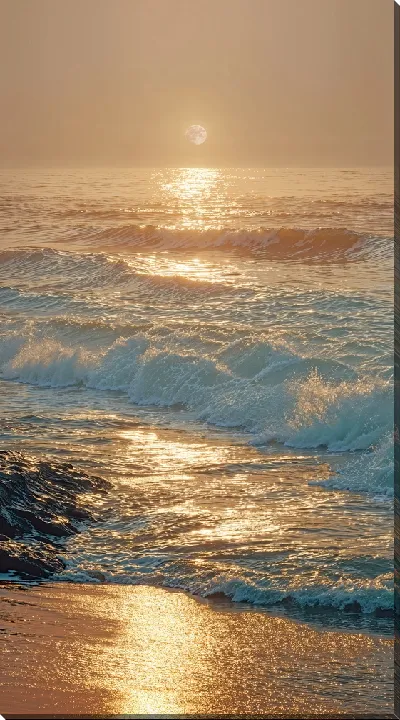 Картина маслом Морской пейзаж на закате