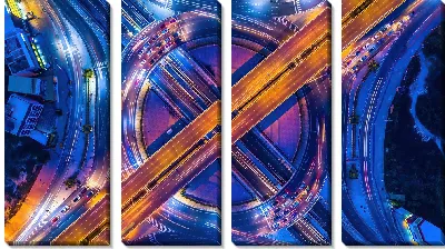 Модульная картина Перекресток в Бангкоке