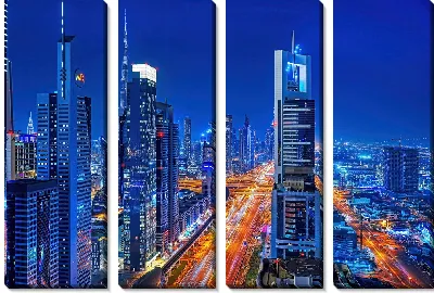 Дубай , улица Шейха Зайда , небоскребы