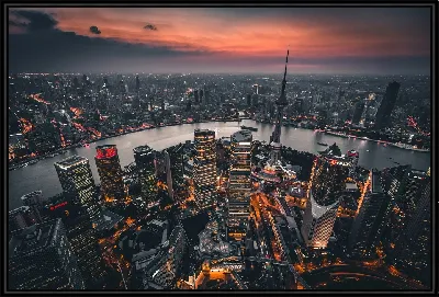 Картина Панорама города Шанхай