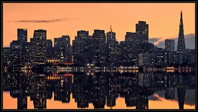 Картина Сан-Франциско , золотой час , городской пейзаж