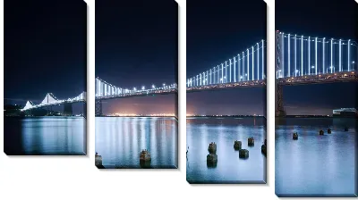 Модульная картина Мост через залив Сан-Франциско Окленд