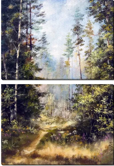 Модульная картина Лес (Forest) №38