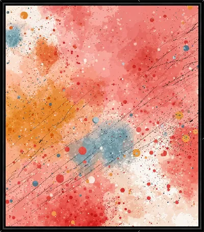 Картина Абстрактные брызги цвета на белом фоне