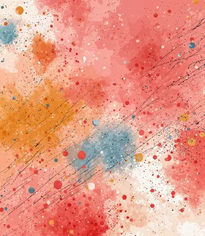 Плакат Абстрактные брызги цвета на белом фоне