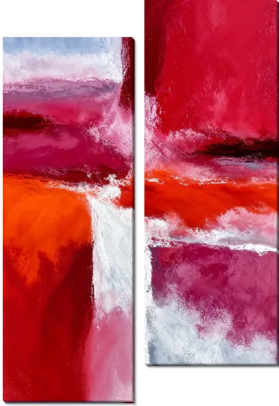 Модульная картина Яркие цвета переплетаются в абстракции