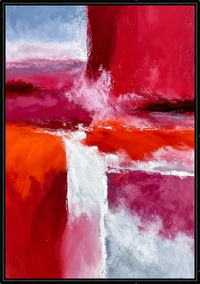 Картина Яркие цвета переплетаются в абстракции