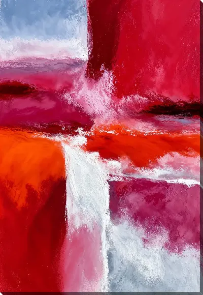 Картина маслом Яркие цвета переплетаются в абстракции