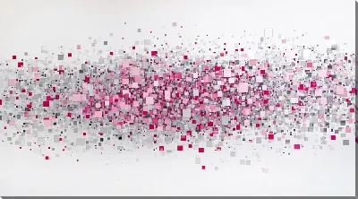 Картина маслом Дизайнерская работа с геометрическими формами на светлом фоне