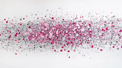 Плакат Дизайнерская работа с геометрическими формами на светлом фоне