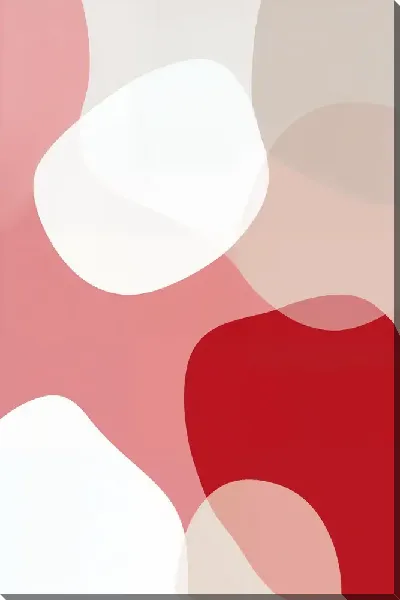 Картина маслом Абстрактные формы и цвета на фоне в светлых тонах