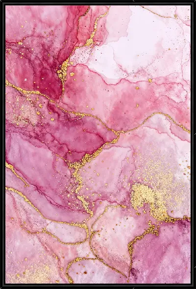 Картина Красивый абстрактный фон с розовыми оттенками и золотыми деталями