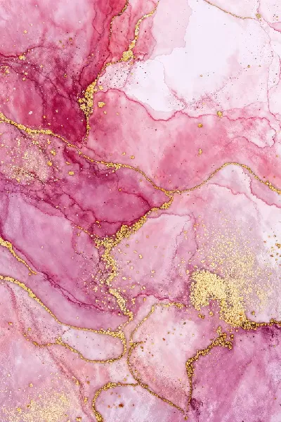 Плакат Красивый абстрактный фон с розовыми оттенками и золотыми деталями