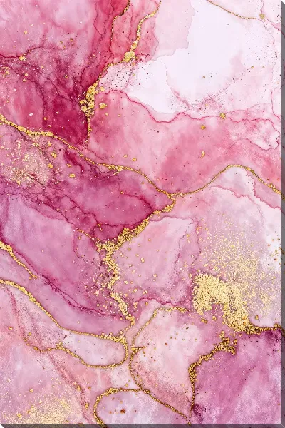 Постер Красивый абстрактный фон с розовыми оттенками и золотыми деталями