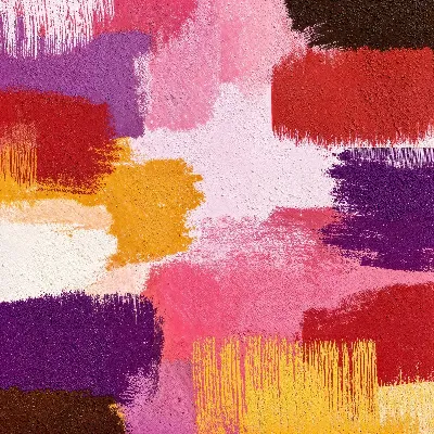 Плакат Краски на холсте, яркие мазки, творческий процесс