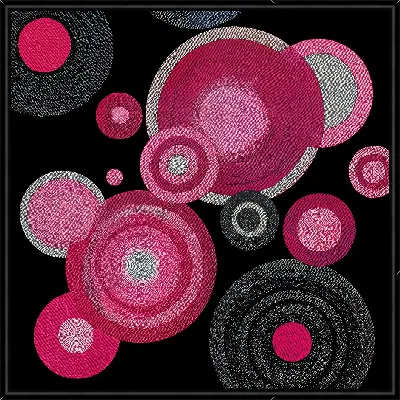 Картина Круги разных размеров на черном фоне