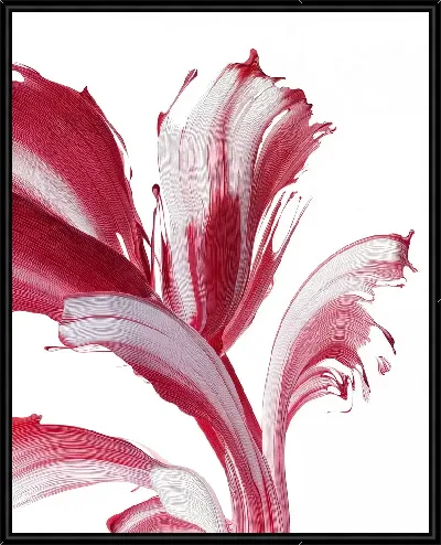 Картина Краски пересекаются на белом фоне с красными и белыми полосами