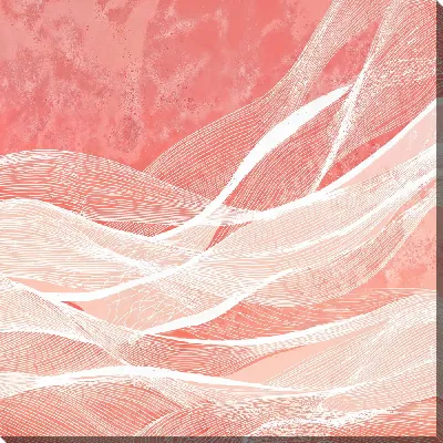 Постер Розовые волны и линии на фоне абстрактного текстуры