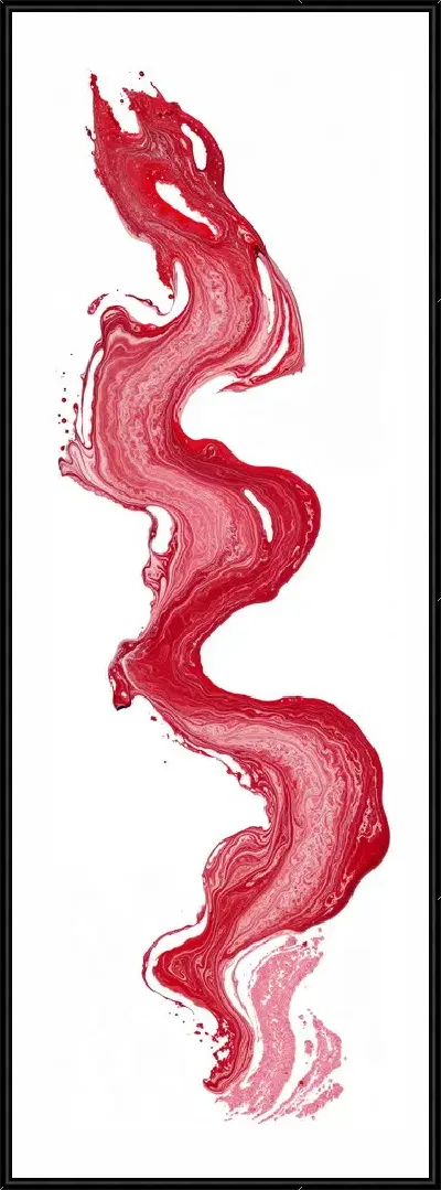 Картина Визуализация розового цвета на белом фоне с проходящими линиями