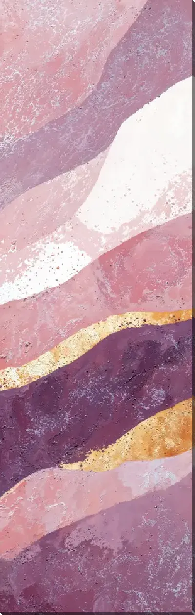 Постер Абстракция с линиями розового и фиолетового цвета на белом фоне