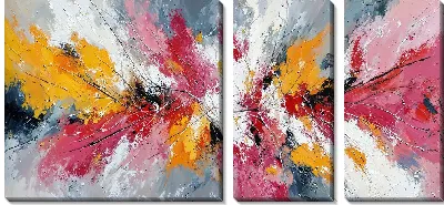 Модульная картина Яркие краски и абстрактные формы