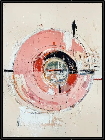 Картина Абстрактный узор и кругами на фоне светлого цвета