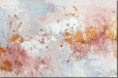 Постер Абстрактное искусство розового и золотого в светлом цвете