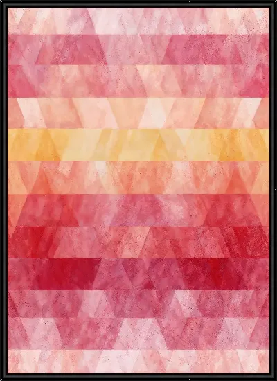 Картина Разнообразные треугольники на красном фоне создают интересный узор
