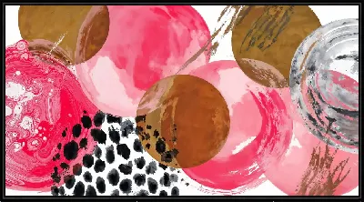 Картина Яркие круги и формы на белом фоне