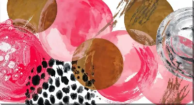 Постер Яркие круги и формы на белом фоне