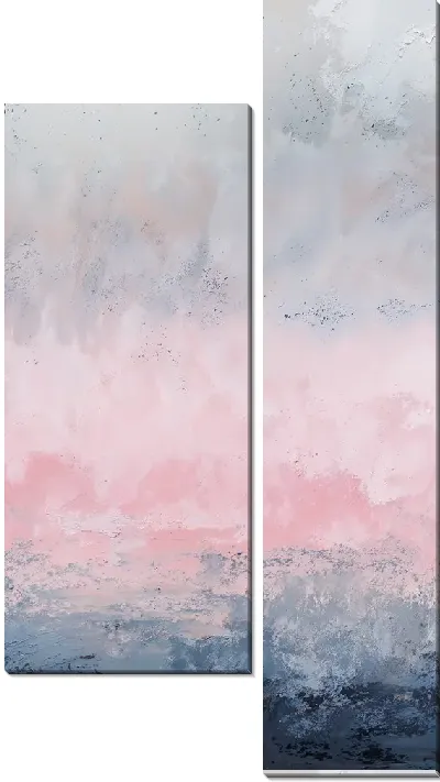 Модульная картина Облака перекрывают горизонт, краски смешиваются на небе