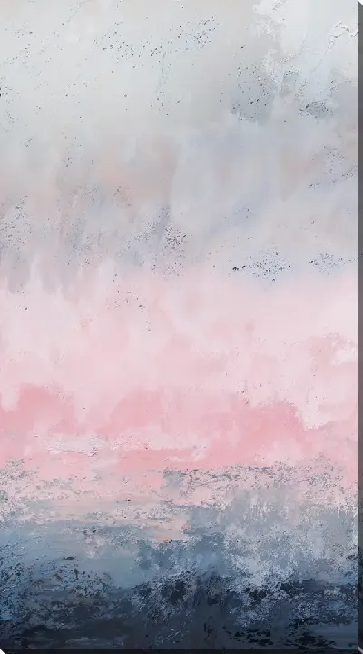 Картина маслом Облака перекрывают горизонт, краски смешиваются на небе