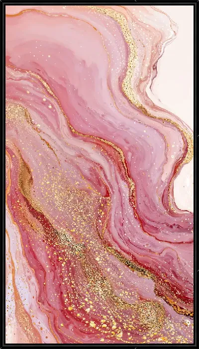 Картина Розовые и золотые волны на светлом фоне создают интересный узор