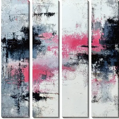 Абстракция с яркими оттенками на фоне белого